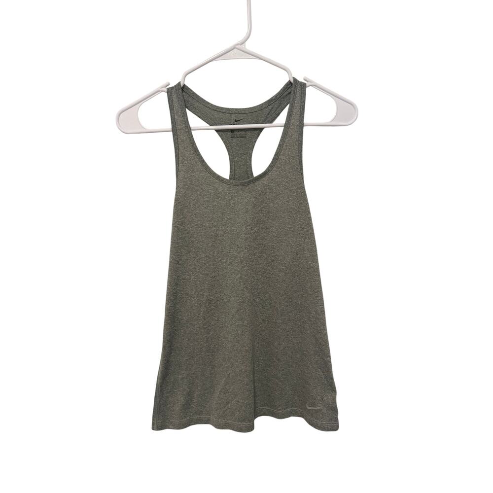 Nike Women's Small Solid Gray Scoop Neck Racerback DriFit Tank Top